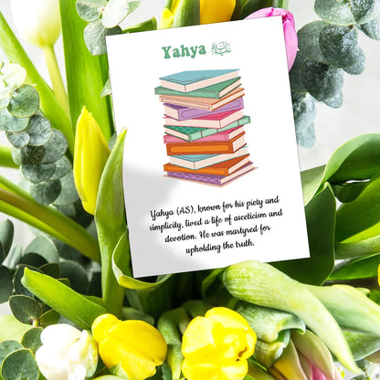 25pcs Islamic Prophet Character Cards,Content Includes Prophetic Lives,Values,Educational Visual Guide Card,Ramadan Prayers Gift